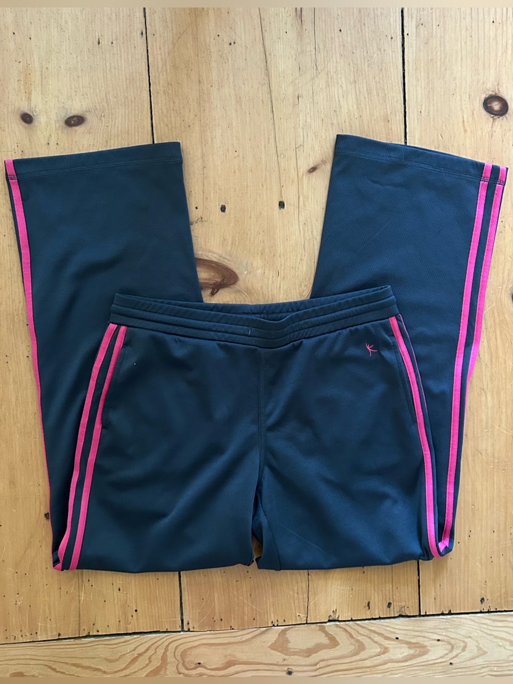Danskin Grey Capris with Pink Side Stripes